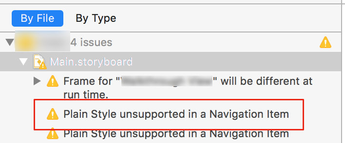 Plain Style Unsupported in a Navigation Item