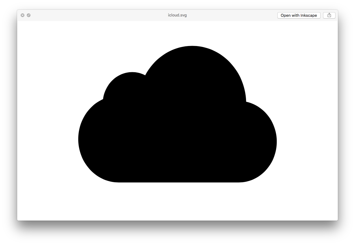 The iCloud logo as shown in a Preview window on OS X.