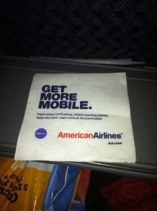 My American Airlines Napkin